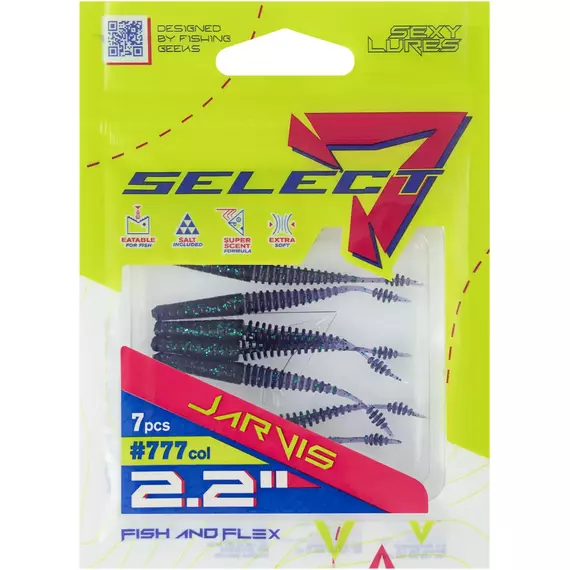 Силікон Select Jarvis 2.2" #777 (7шт/уп), Довжина силікону: 2.2" (5.7 см), Колір силікону: 777, фото , изображение 2